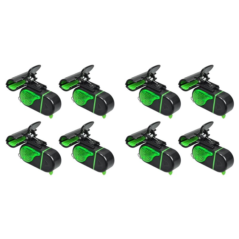 Bite Alarm Fishing - A06F-8PCS Fishing Bite Alarms With LED