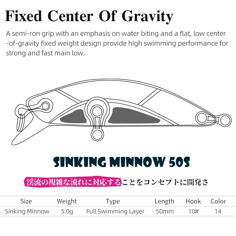 TSURINOYA Sinking Minnow Mini  - Fishing Equipment For Trout review and price