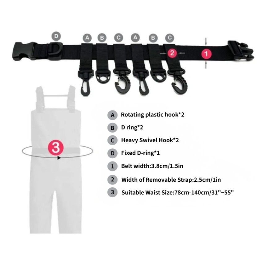 1Pcs Adjustable Wading Belts F - Fishing Equipment Carp review and price