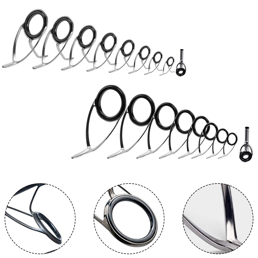 9 Pcs Fishing Rod  Guide Ceram - Fishing Equipment Parts review and price