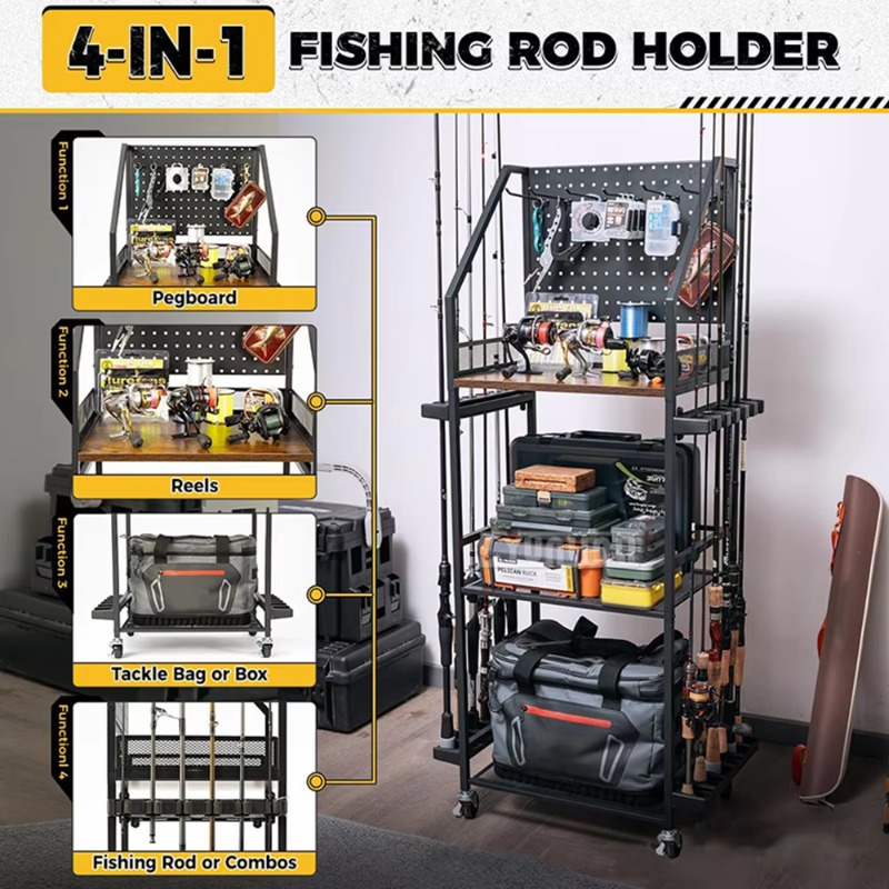 Fishing Gear Storage Shelf, Fi - Fishing Equipment Rod review and price
